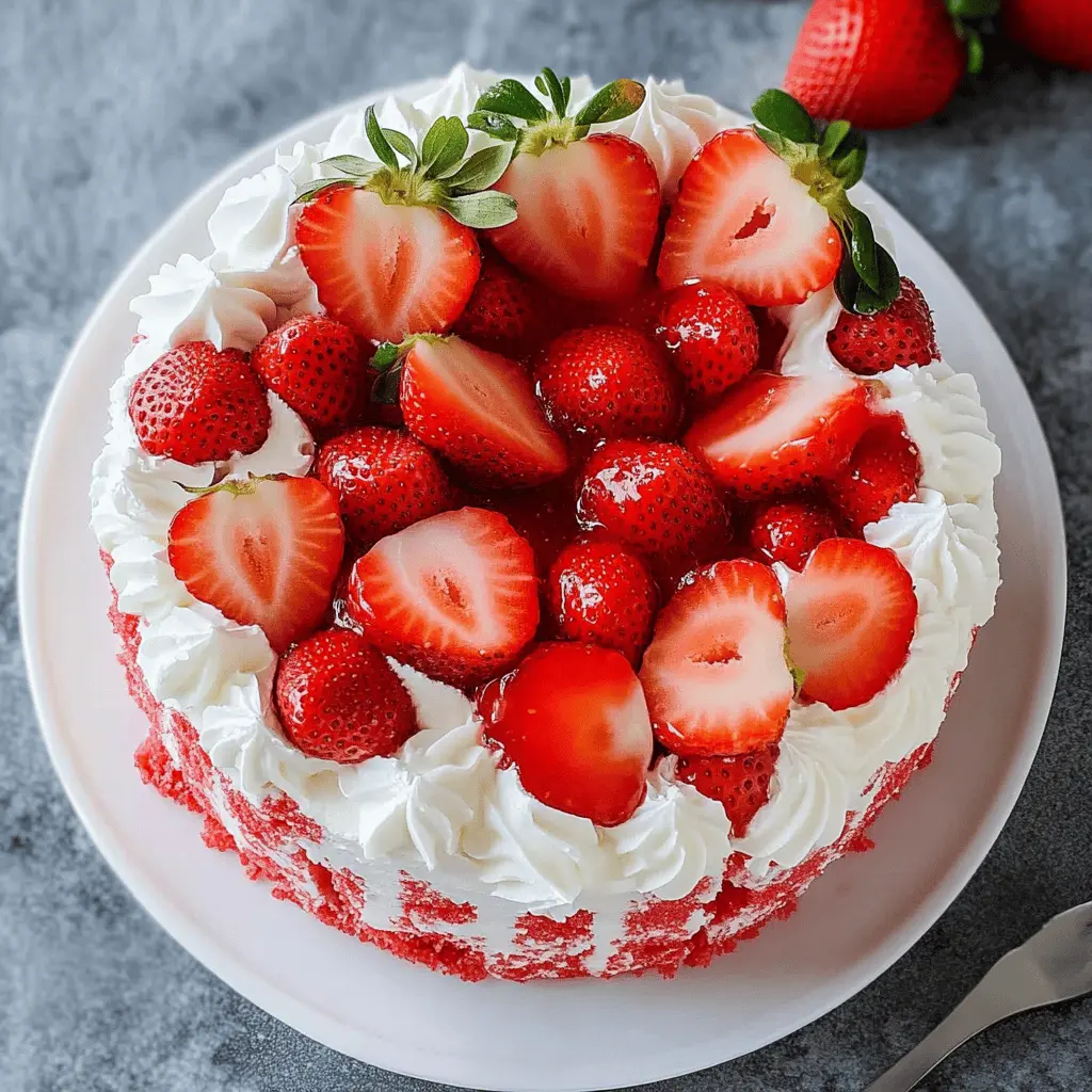 Looking for a delightful dessert? This Best Strawberry Poke Cake features layers of fluffy cake, luscious strawberry filling, and whipped cream topping. Perfect for birthdays, barbecues, or any sweet occasion! Save this recipe now to impress your guests with its vibrant flavor and beautiful presentation. Enjoy a slice of sunshine with every bite!