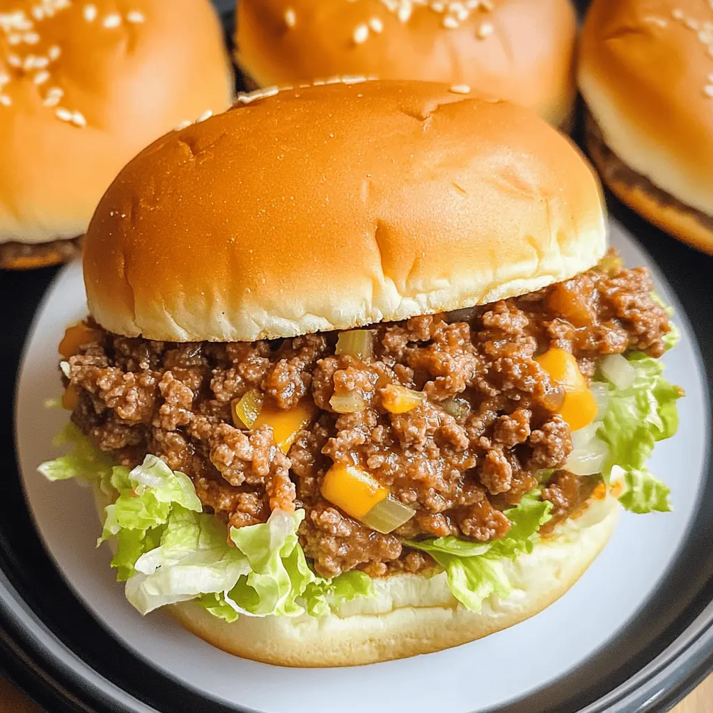 Transform your dinner with these Big Mac Sloppy Joes! Juicy ground beef, melted cheese, and special sauce come together in this mouthwatering twist on the classic. Perfect for easy weeknight meals or game day gatherings, these sloppy joes are sure to impress. Save this recipe for a fun and tasty experience that everyone will love!