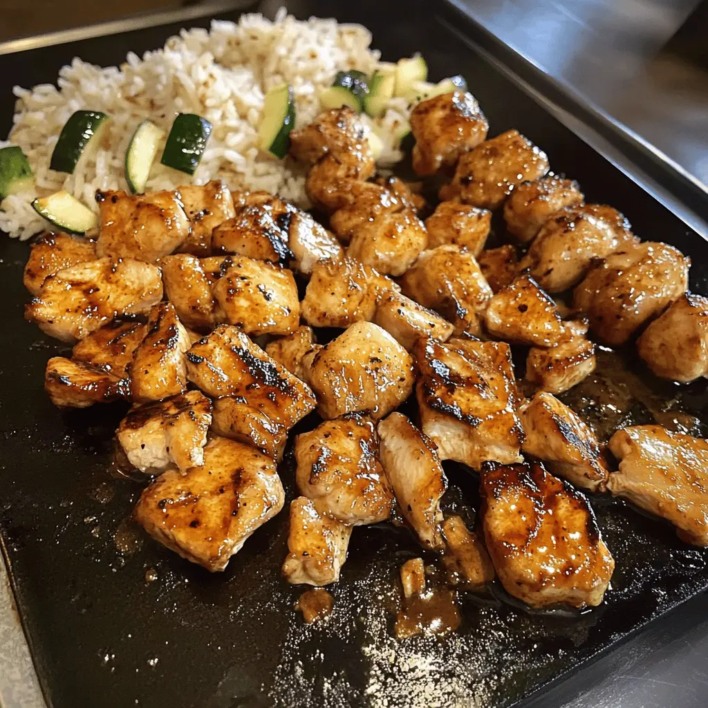 Bring the taste of a hibachi restaurant to your kitchen with this easy Blackstone Hibachi Chicken recipe! Juicy chicken breasts are cooked to perfection, paired with fresh veggies, and seasoned with delicious hibachi flavors. Perfect for family dinners or weekend gatherings. Save this recipe now and impress your friends with your grilling skills!