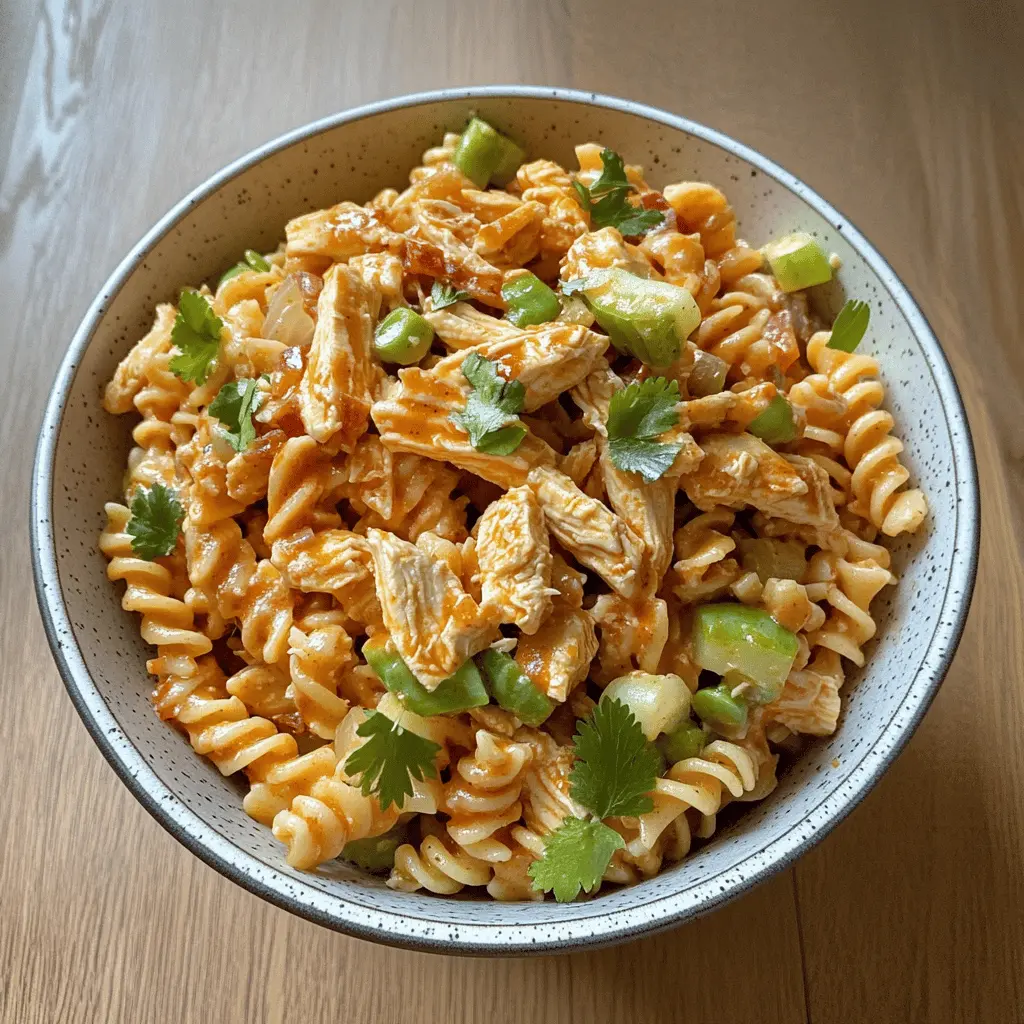 Craving a twist on your usual pasta salad? This Buffalo Chicken Pasta Salad packs a flavorful punch with tender chicken, zesty buffalo sauce, and crisp veggies. Perfect for picnics, potlucks, or a quick weeknight dinner! Save this recipe for a delicious blend of creamy and spicy that your family will love! 🥗🍗