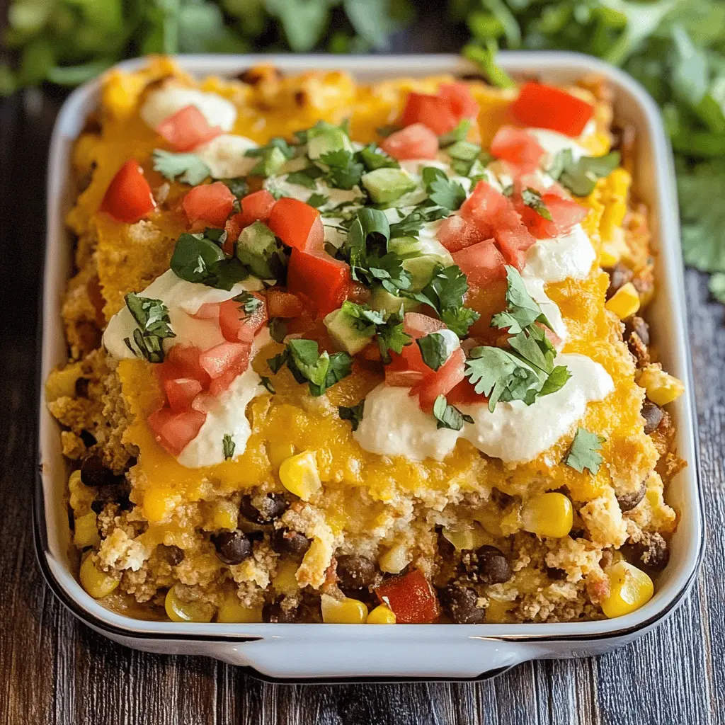 This Cornbread Taco Bake is a fun and hearty twist on traditional tacos! Packed with seasoned beef, cheese, and topped with buttery cornbread, it's a family favorite that comes together in one dish. Perfect for busy weeknights or game day gatherings, save this recipe for an easy and delicious meal! Your taste buds will thank you!