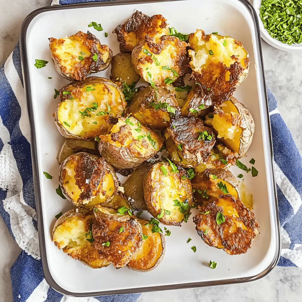 These Easy Blackstone Smashed Potatoes are the perfect addition to your meal! Crispy on the outside and fluffy on the inside, they're packed with flavor and ideal for any occasion. Made with a few simple ingredients, you'll love how quick and easy they are to prepare. Save this recipe for your next family get-together or BBQ for a tasty side that everyone will enjoy!