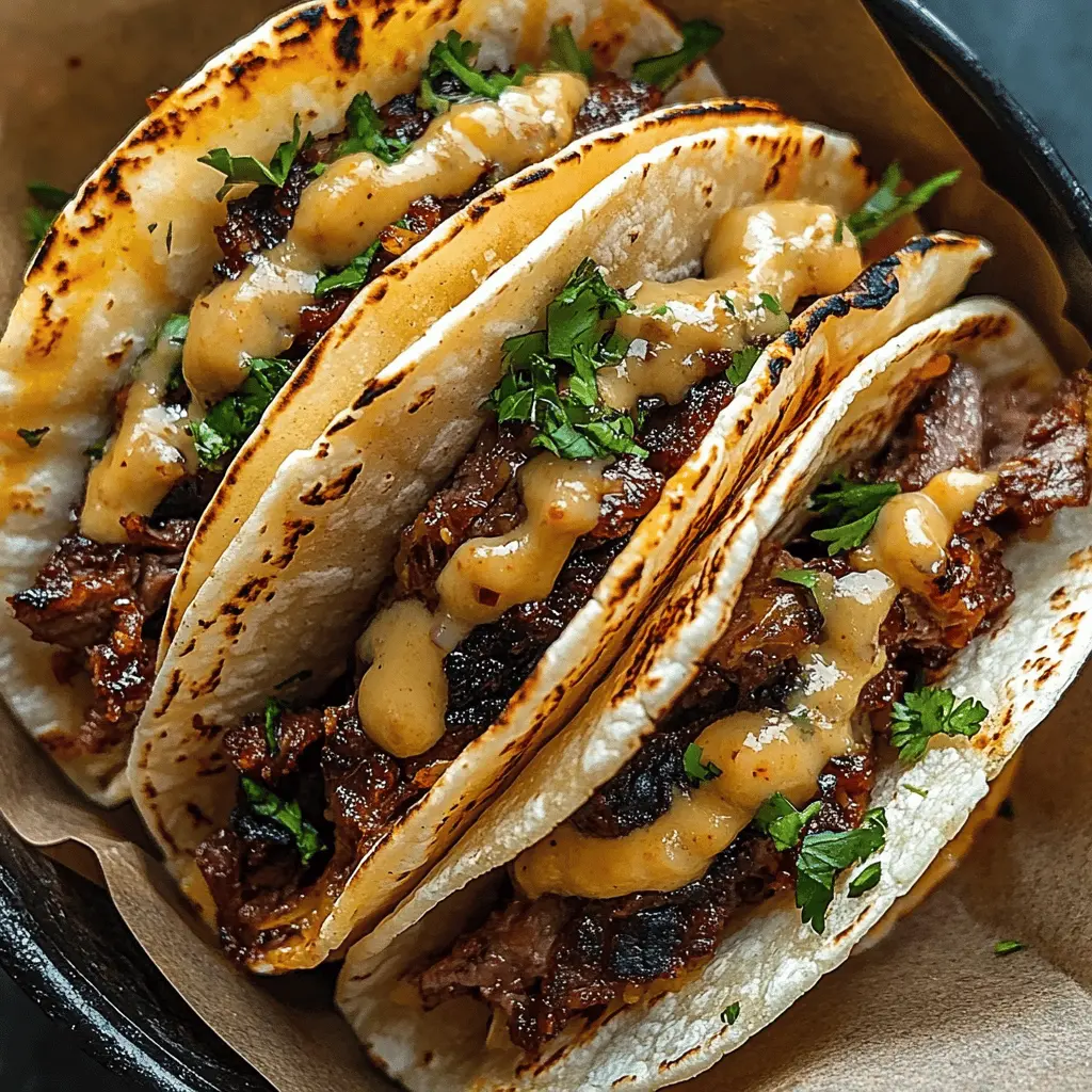 These Garlic Butter Honey BBQ Beef Tacos are a flavor-packed treat! Tender beef coated in a sweet and savory sauce, wrapped in warm tortillas, makes for the perfect dinner. The unique blend of garlic and honey creates an irresistible taste that's great for gatherings or a cozy night in. Save this recipe for a delicious meal your family will love!