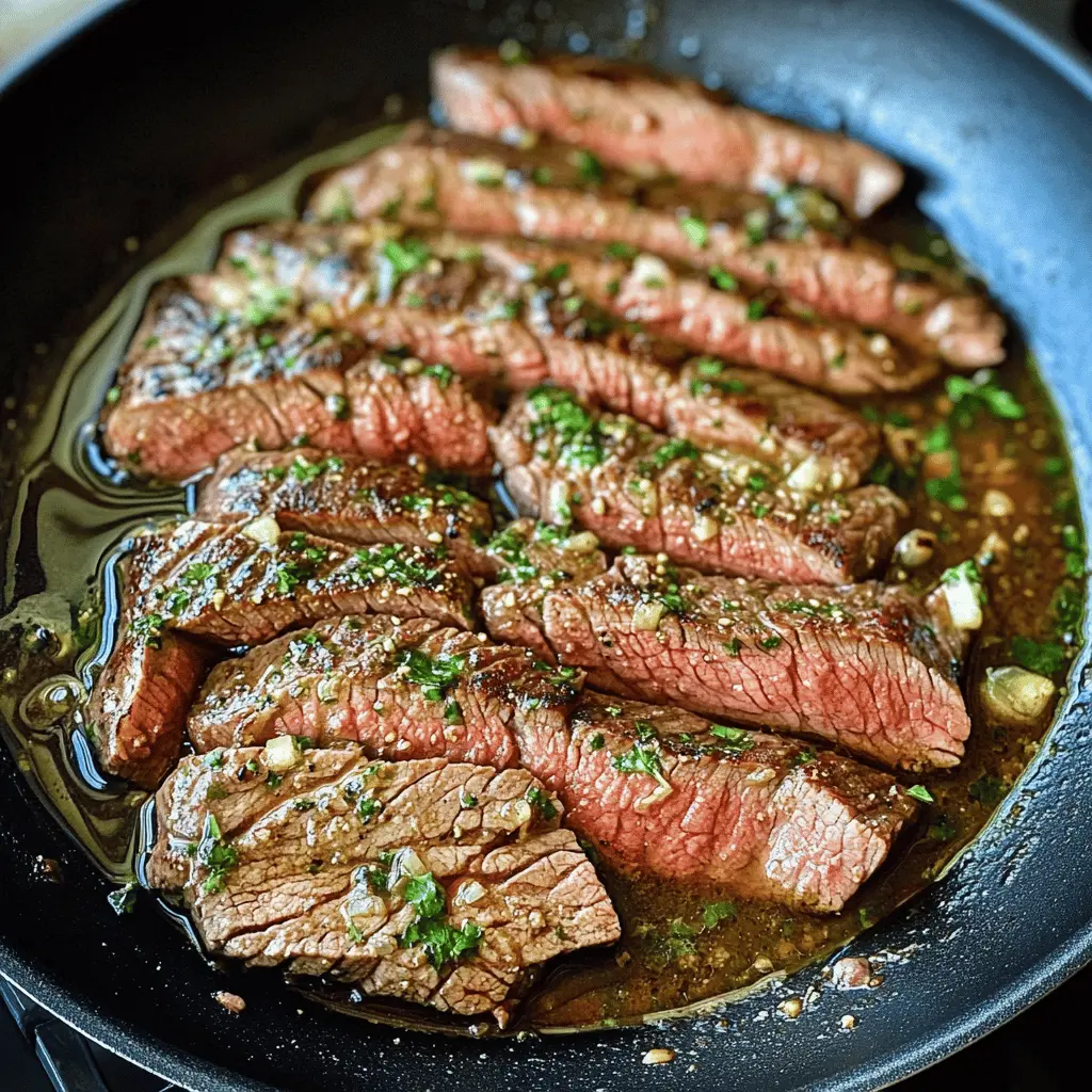 Savor the rich flavors of Garlic Butter Skillet Flank Steak, a dish that's quick to prepare and sure to impress! Infused with the aroma of garlic and the goodness of butter, this recipe is perfect for weeknight dinners or special occasions. Don’t miss out—save this pin to your meal ideas and get ready to delight your taste buds!