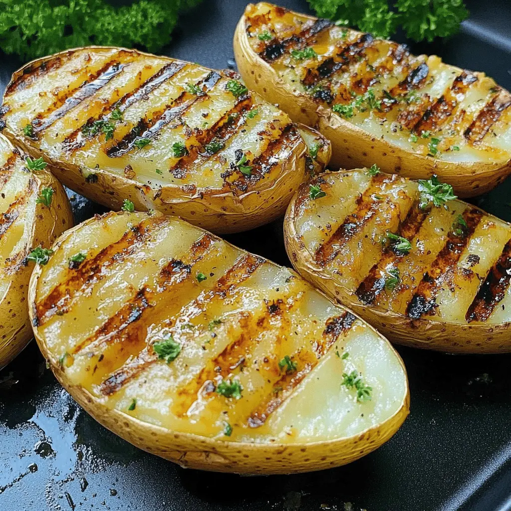 These Grilled Baked Potatoes bring a smoky flavor and crispy texture to your favorite side dish! Perfectly seasoned and wrapped in foil, they're ideal for backyard barbecues or cozy dinners. Add your favorite toppings like sour cream, chives, or cheese to elevate the taste. Save this recipe and impress your guests at your next gathering!