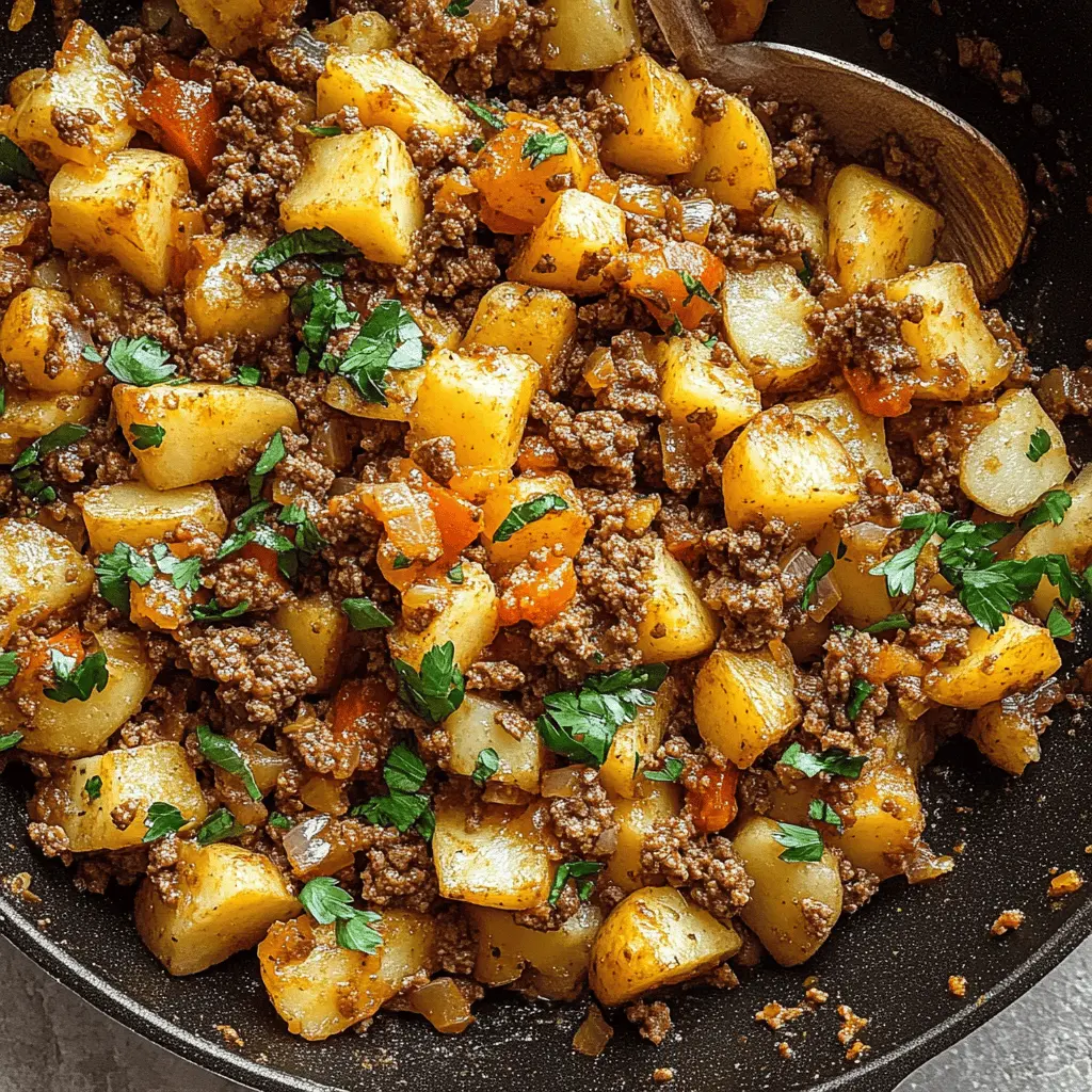 This hearty ground beef and potatoes dish is perfect for a cozy dinner! With tender potatoes and flavorful beef, it’s a comforting family meal. You can easily turn this into a weeknight favorite. Save this recipe for those busy evenings or a satisfying weekend feast!