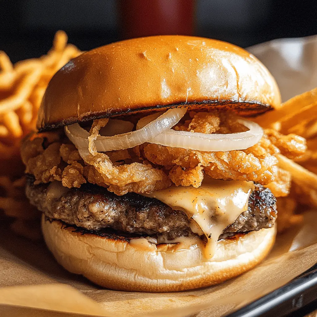 Treat your taste buds to a classic twist with Oklahoma Fried Onion Burgers! This mouthwatering recipe features juicy beef patties topped with crunchy, caramelized onions, creating a delicious blend of flavors. Perfect for family BBQs or casual weeknight dinners, save this pin for a crowd-pleasing meal that everyone will love!