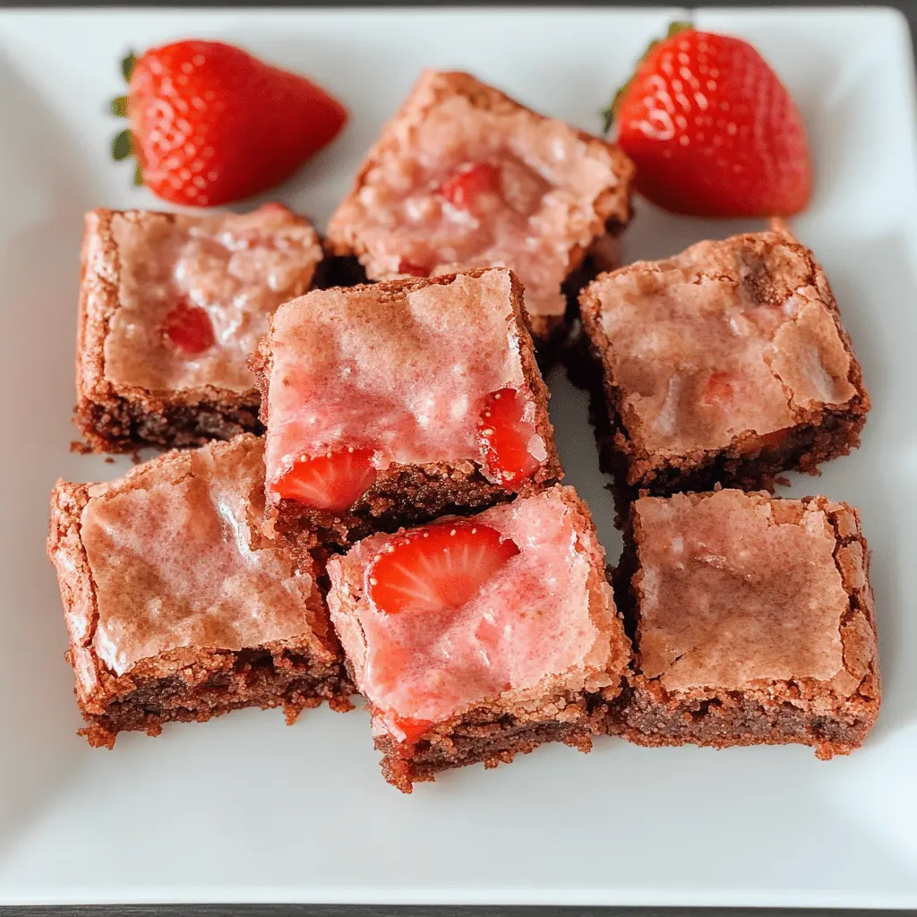 These Strawberry Brownies are a delicious twist on a classic treat! Moist, fudgy brownies packed with fresh strawberries create the perfect balance of chocolatey goodness and fruity flavor. Ideal for parties, picnics, or just a sweet snack at home. Don't forget to save this recipe for your next baking adventure! 🍓🍫