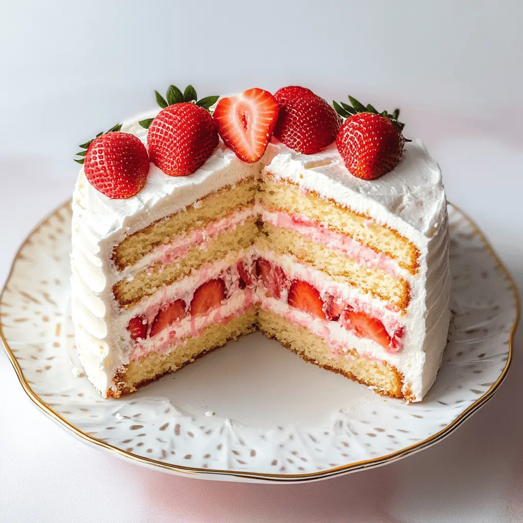Looking for a delightful treat? This Strawberry Shortcake Layer Sponge Cake is a crowd-pleaser, featuring light and fluffy sponge layers filled with fresh strawberries and creamy whipped topping. Perfect for birthdays, picnics, or any celebration! Save this recipe to impress your friends and family with a stunning dessert they'll love!