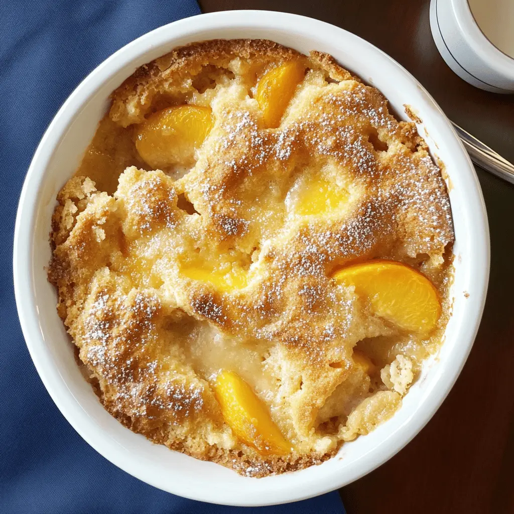 Get ready to enjoy a warm and delightful Peach Cobbler that's bursting with juicy flavors! This recipe features fresh peaches, a buttery, flaky crust, and a hint of cinnamon that comes together effortlessly. Perfect for summer gatherings or a cozy dessert at home. Don't forget to save this favorite recipe for your next family dinner or picnic!