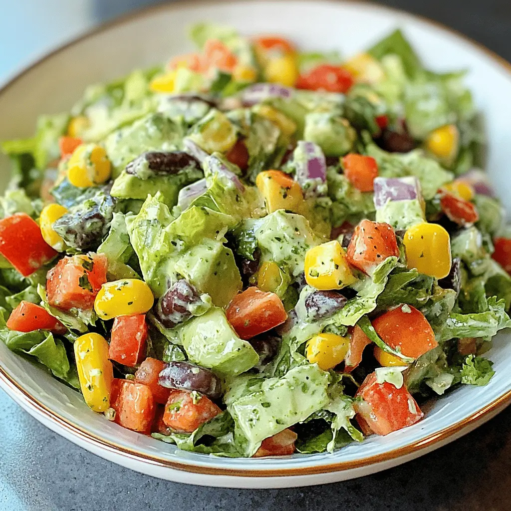 Easy Southwestern Chopped Salad with Cilantro Lime Dressing