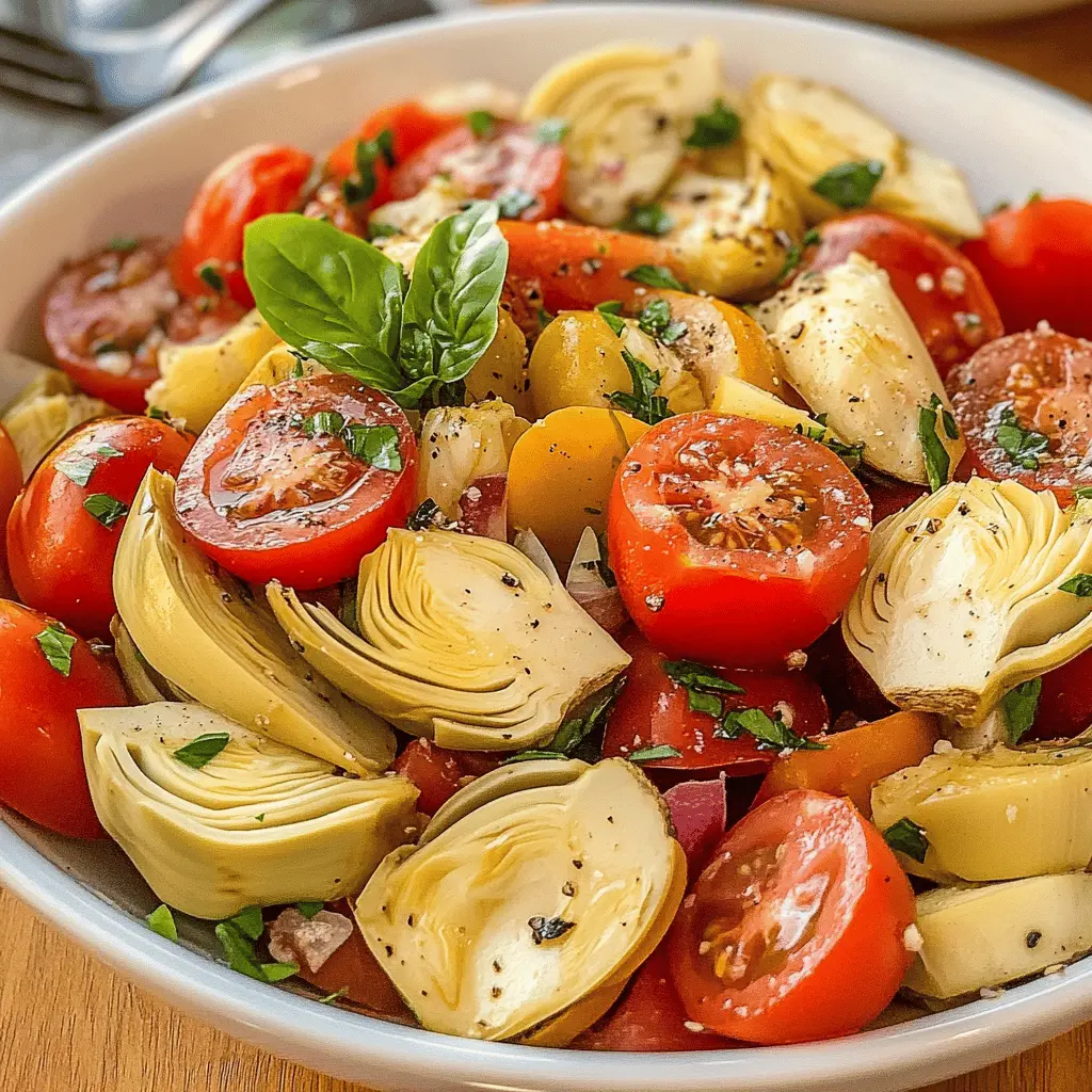 Easy Tuscan Artichoke Tomato Salad Recipe