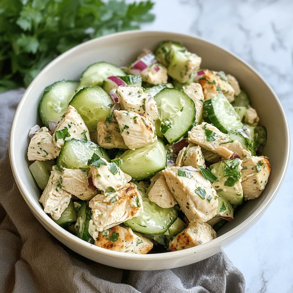Easy Fresh Cucumber Chicken Salad Recipe