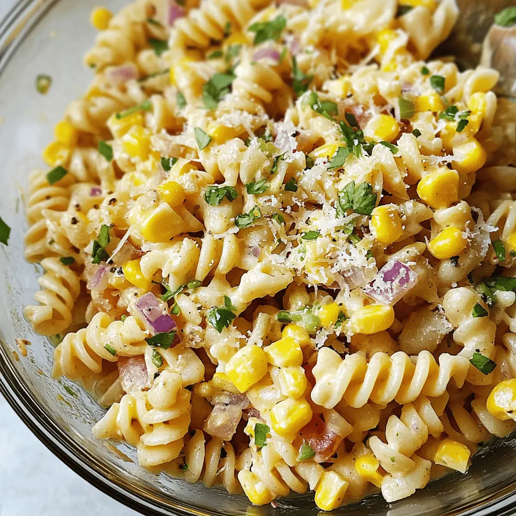 Easy Mexican Street Corn Pasta Salad Recipe