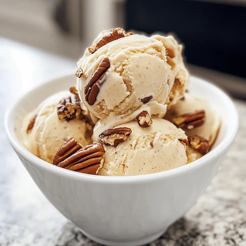 Easy Homemade Butter Pecan Ice Cream Recipe