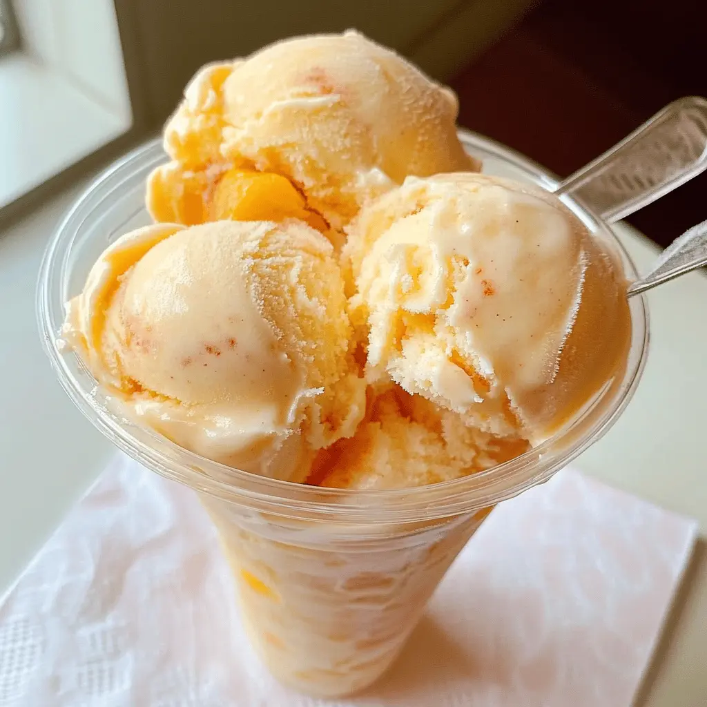 Easy Homemade Fresh Georgia Peach Ice Cream