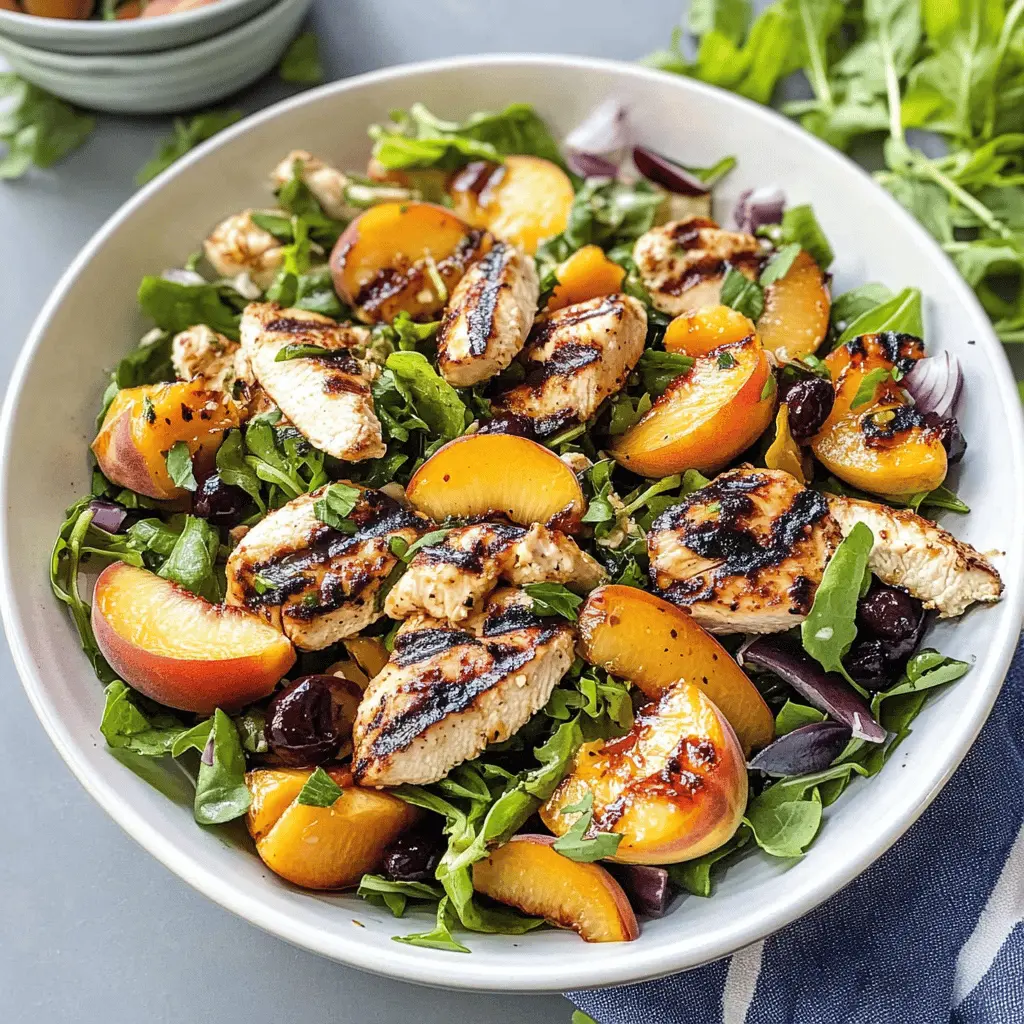 Easy Grilled Peach Chicken Salad Recipe