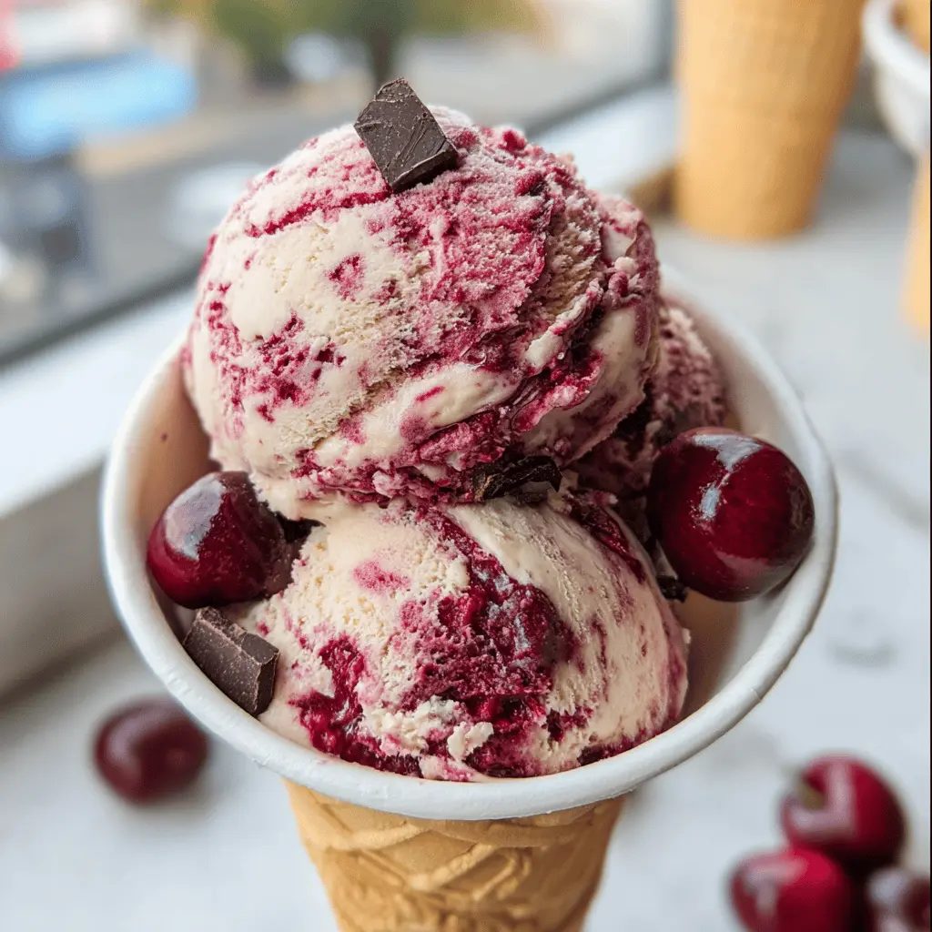 Easy Homemade Cherry Garcia Ice Cream Recipe