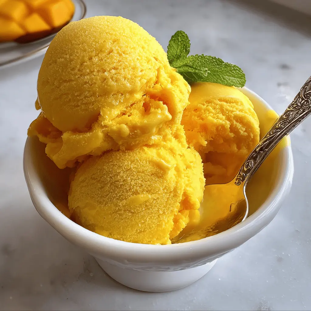 Easy Homemade Mango Gelato Recipe