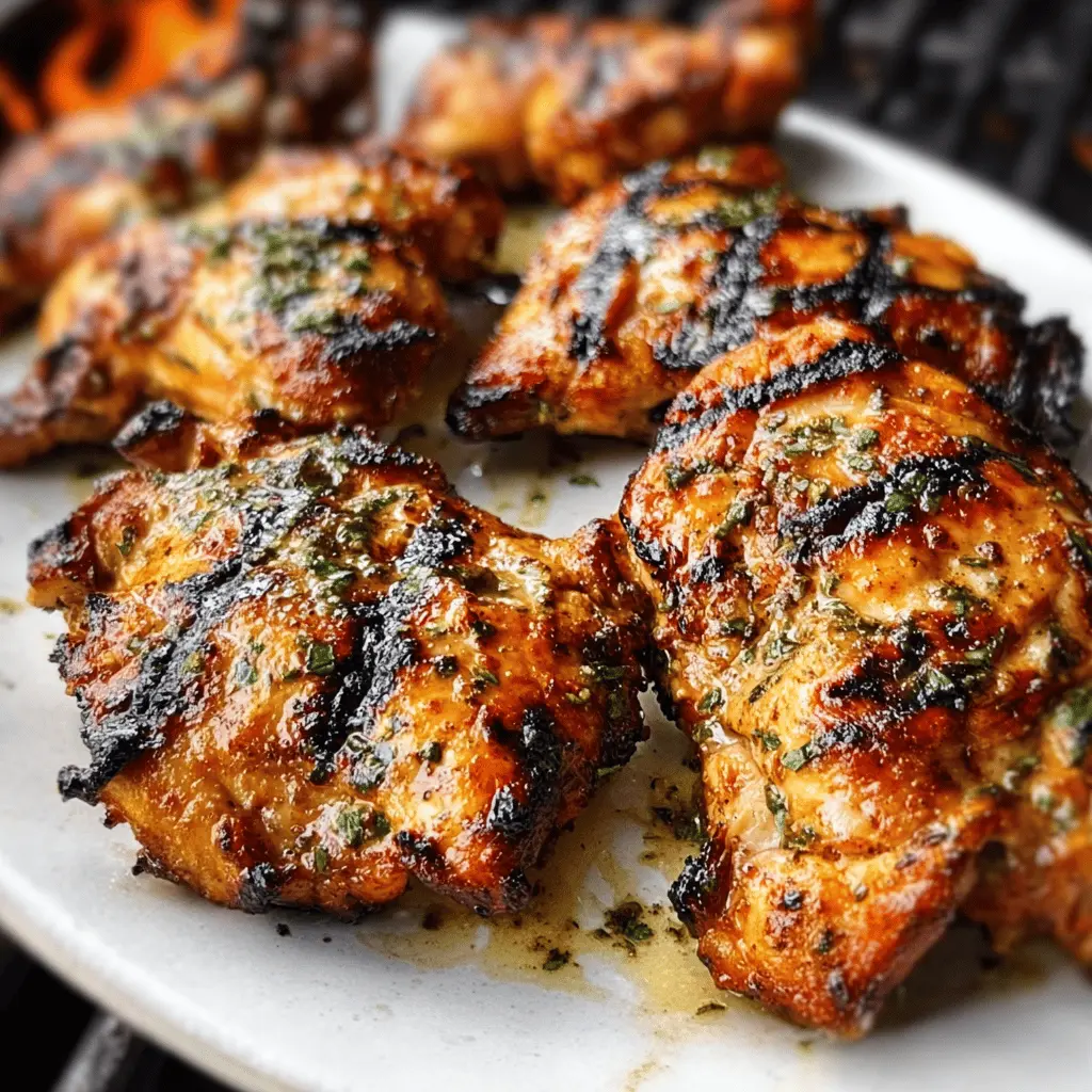 Easy Homemade Marinated Grilled Chicken Thighs