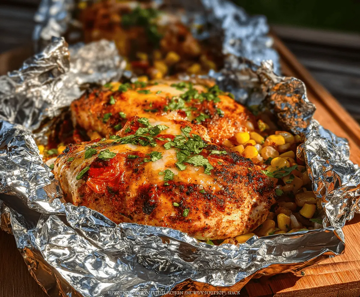 Easy Santa Fe Chicken Foil Packets Recipe