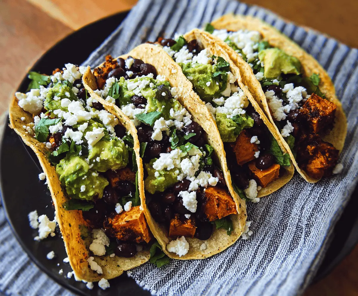 Easy Black Bean Sweet Potato Tacos Recipe