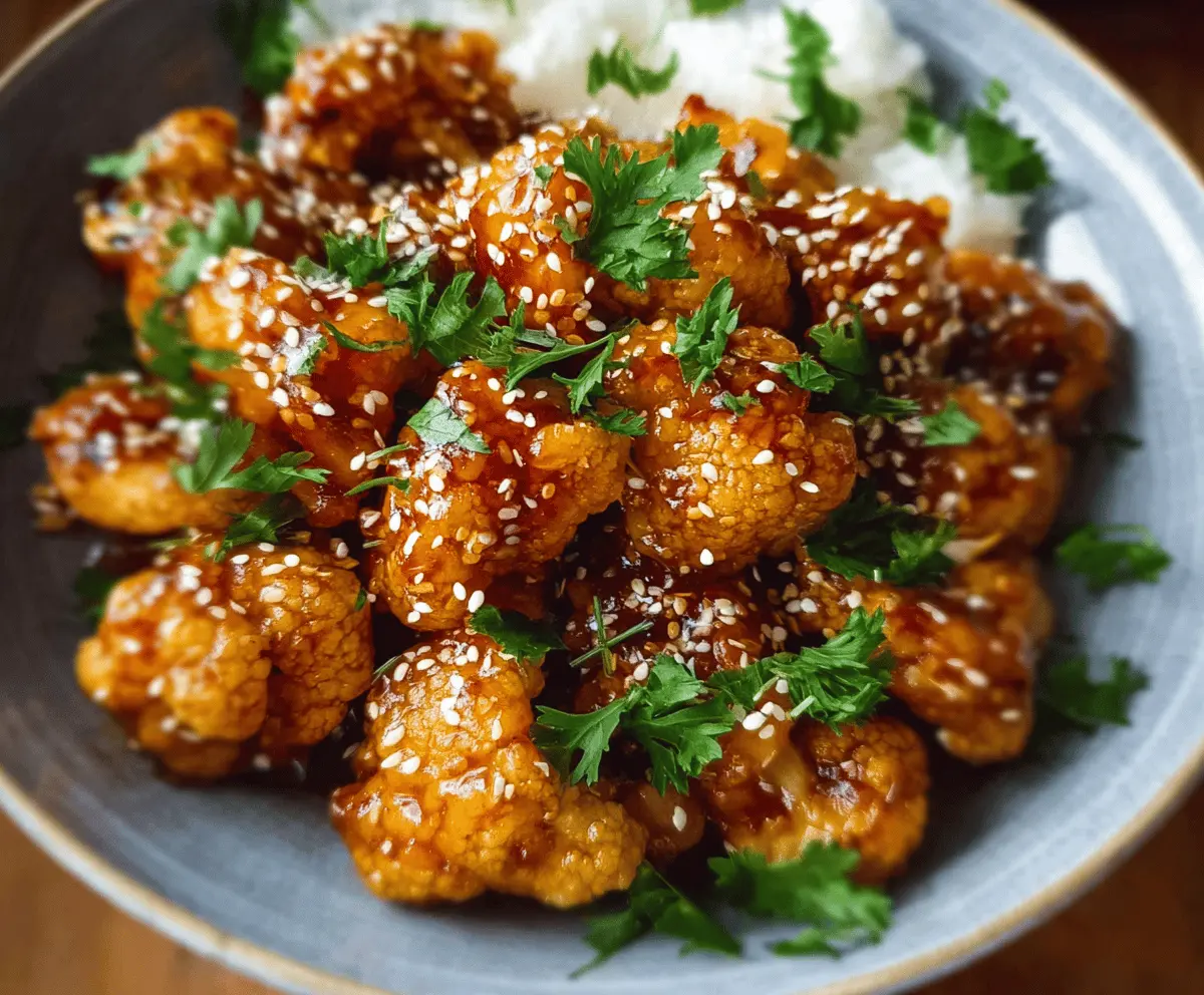 Easy Sticky Sesame Cauliflower Recipe