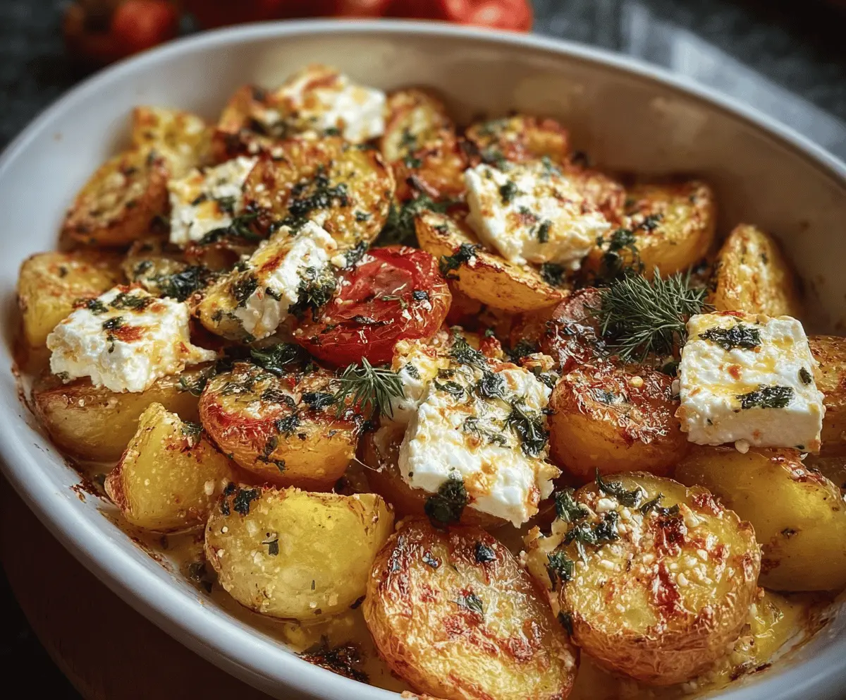 Easy Baked Feta Potatoes with Garlic