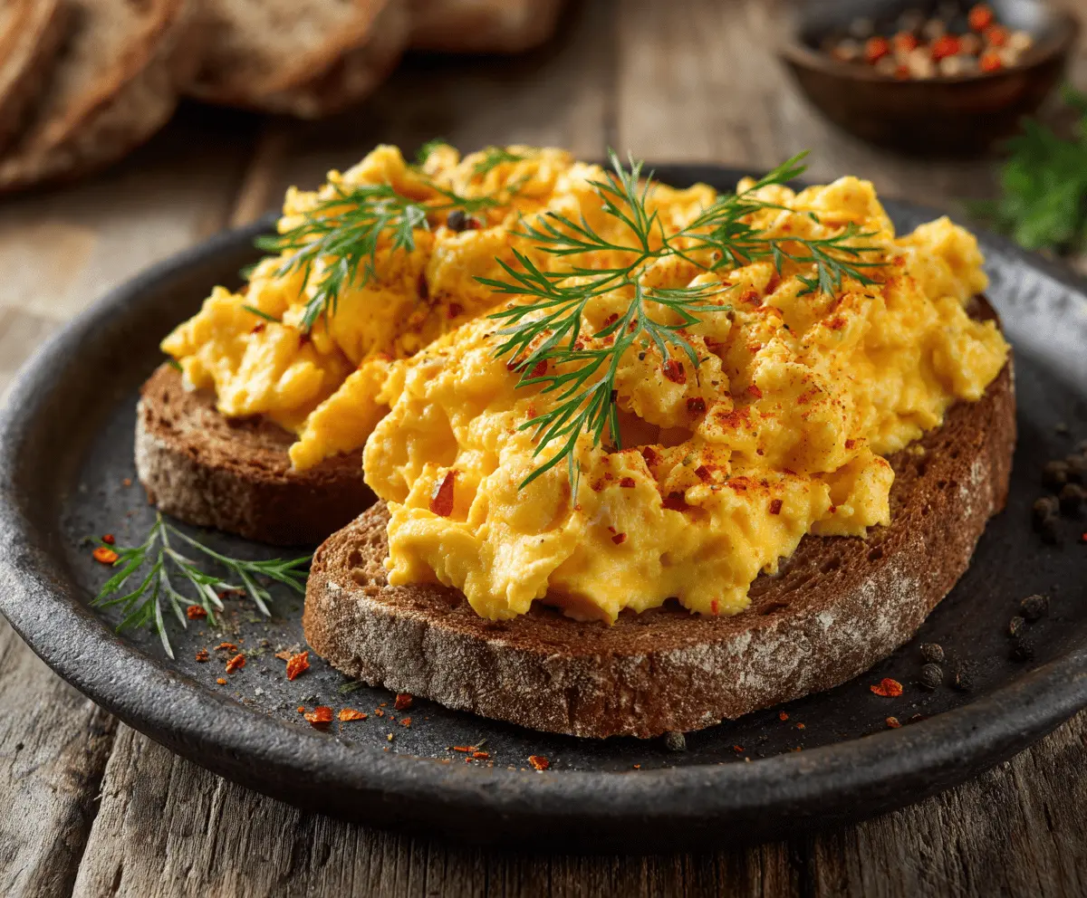 Scrambled Eggs with Toast