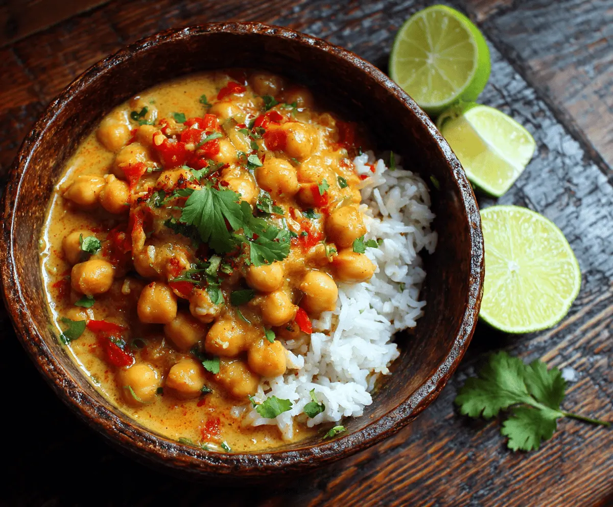 Chickpea Curry with Coconut Milk