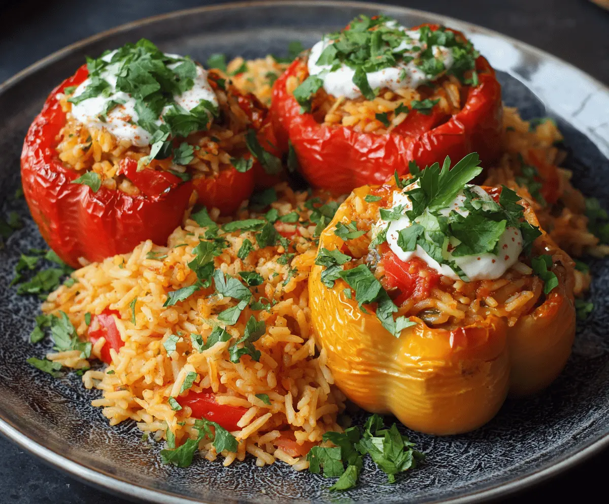 Stuffed Bell Peppers with Rice