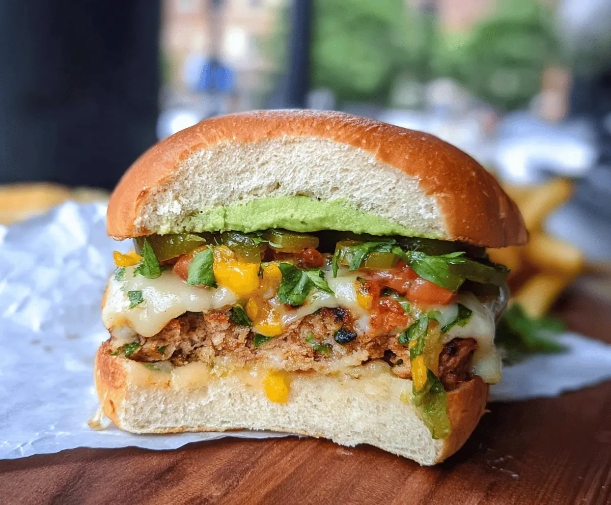 Cheesy Jalapeño Pepper Jack Chicken Burger Recipe