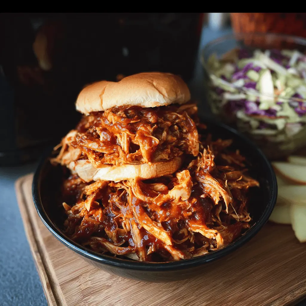 Easy Crockpot BBQ Pulled Chicken Recipe