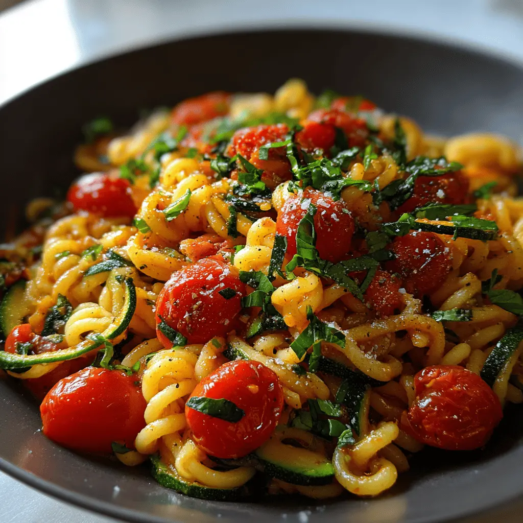 Easy Tomato Zucchini Pasta Recipe