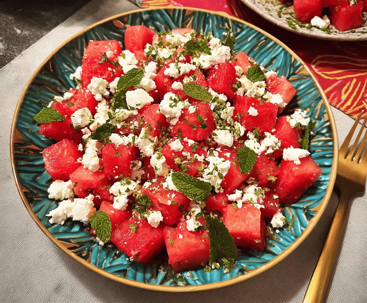 Refreshing Watermelon Salad with Feta and Mint
