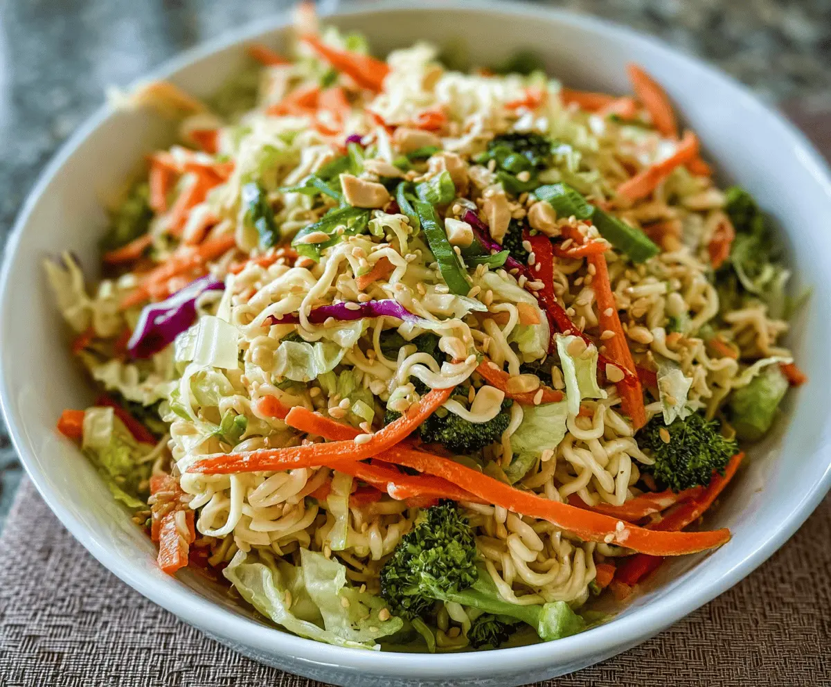 Easy Ramen Noodle Salad with Crunchy Veggies