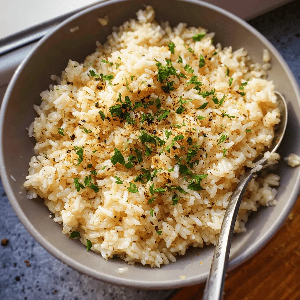 Easy Savory Garlic Butter Rice Recipe