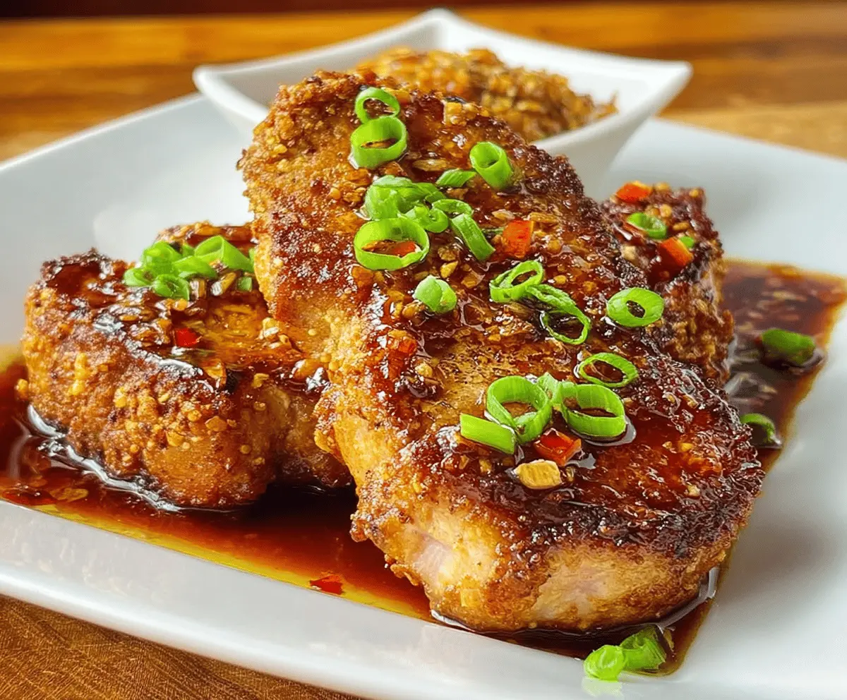 Crispy Honey Garlic Pork Chops Recipe
