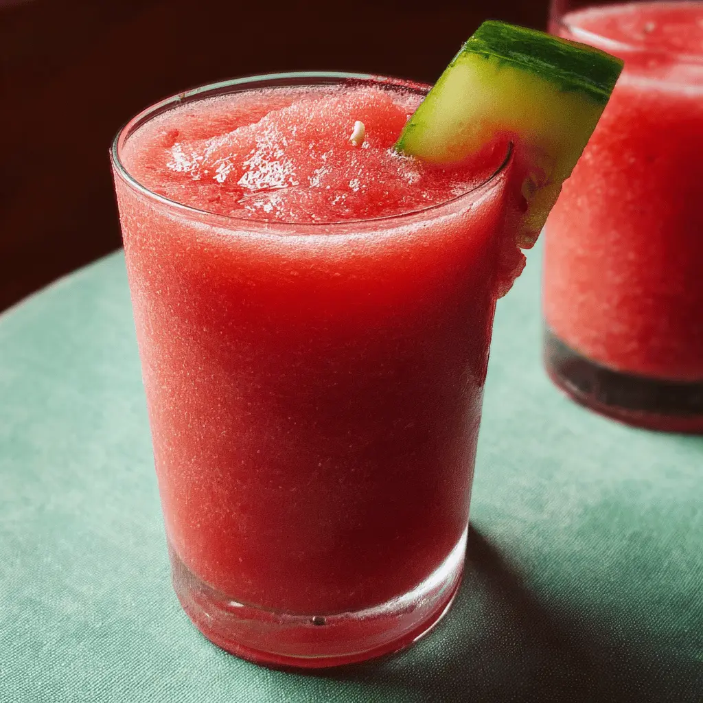 Refreshing Watermelon Cucumber Slushie Recipe
