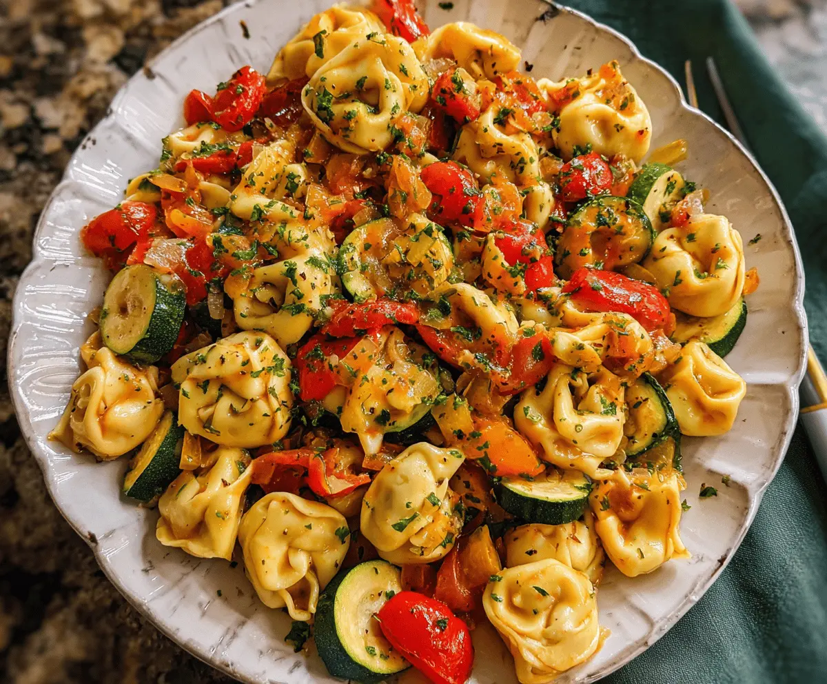 Easy Tortellini With Sautéed Vegetables Recipe