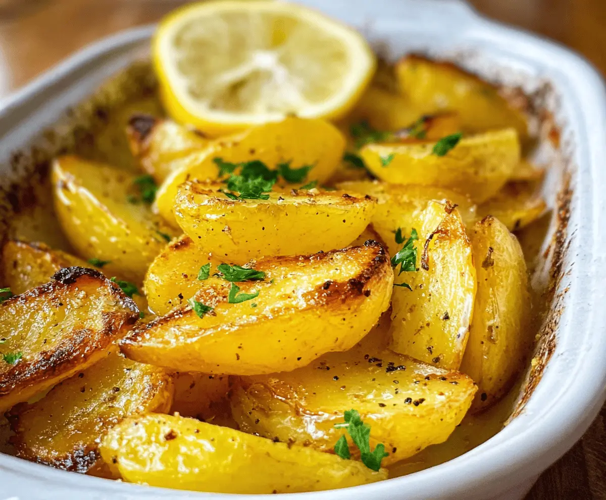 Crispy Greek Lemon Potatoes Recipe