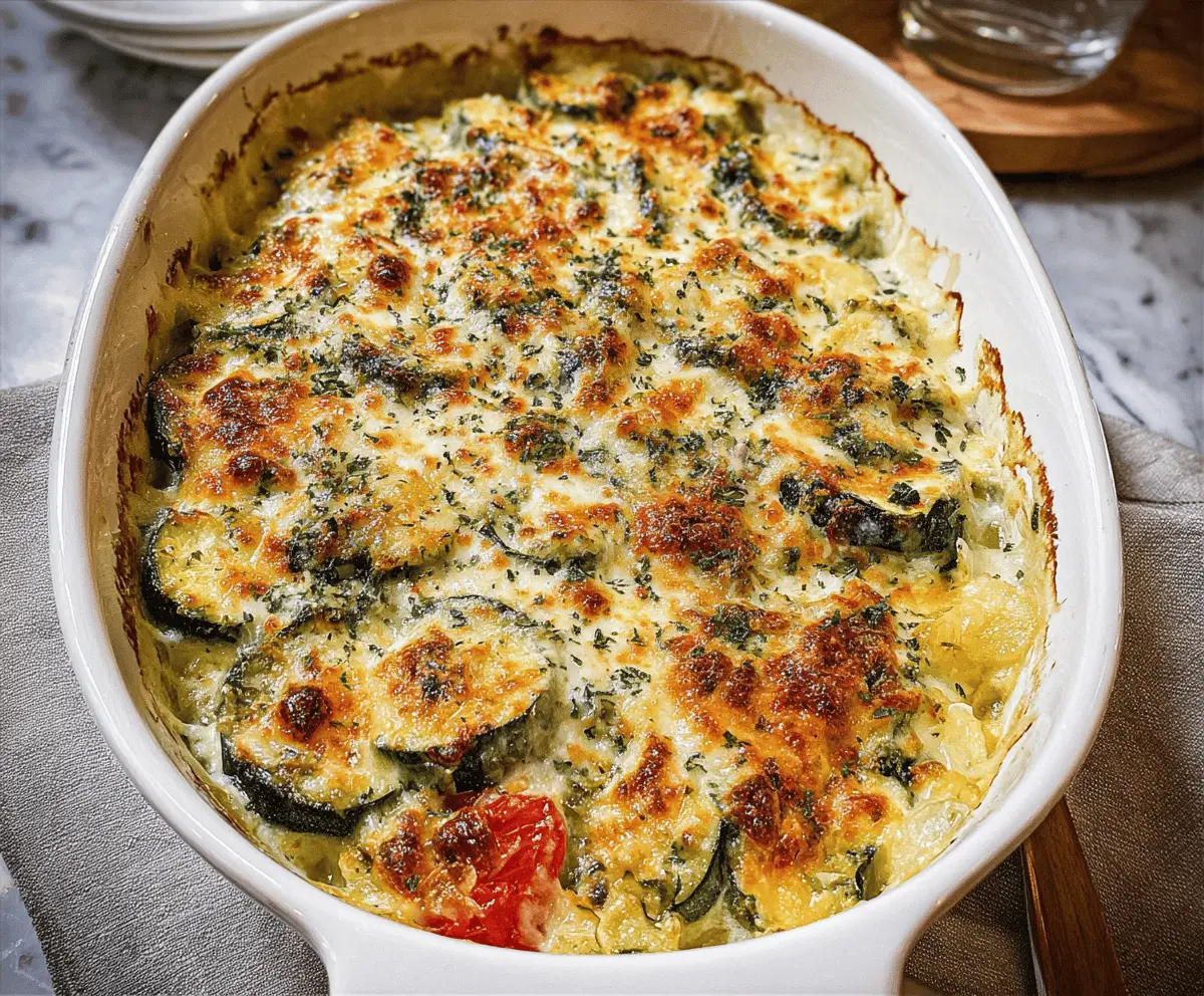 Easy Baked Zucchini and Cheese Casserole