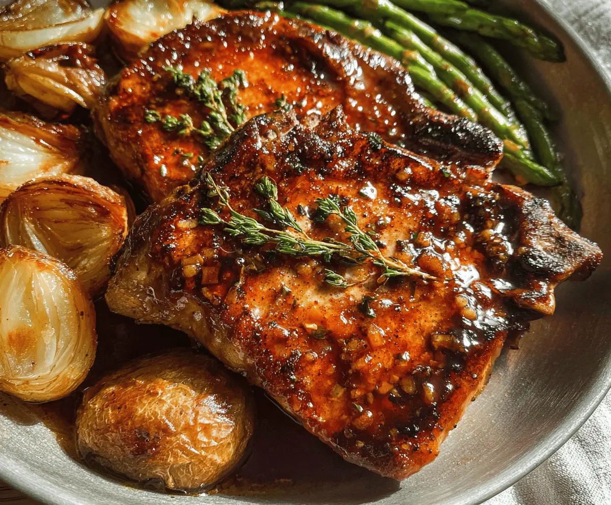 Easy Honey Garlic Baked Pork Chops Recipe