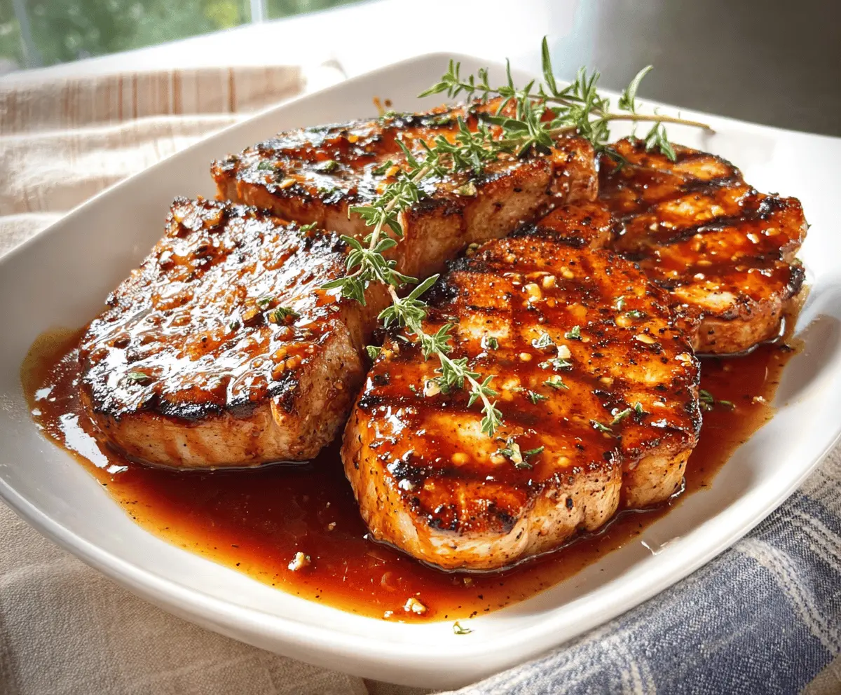 Easy Boneless Pork Chops with Sweet Honey Garlic Sauce