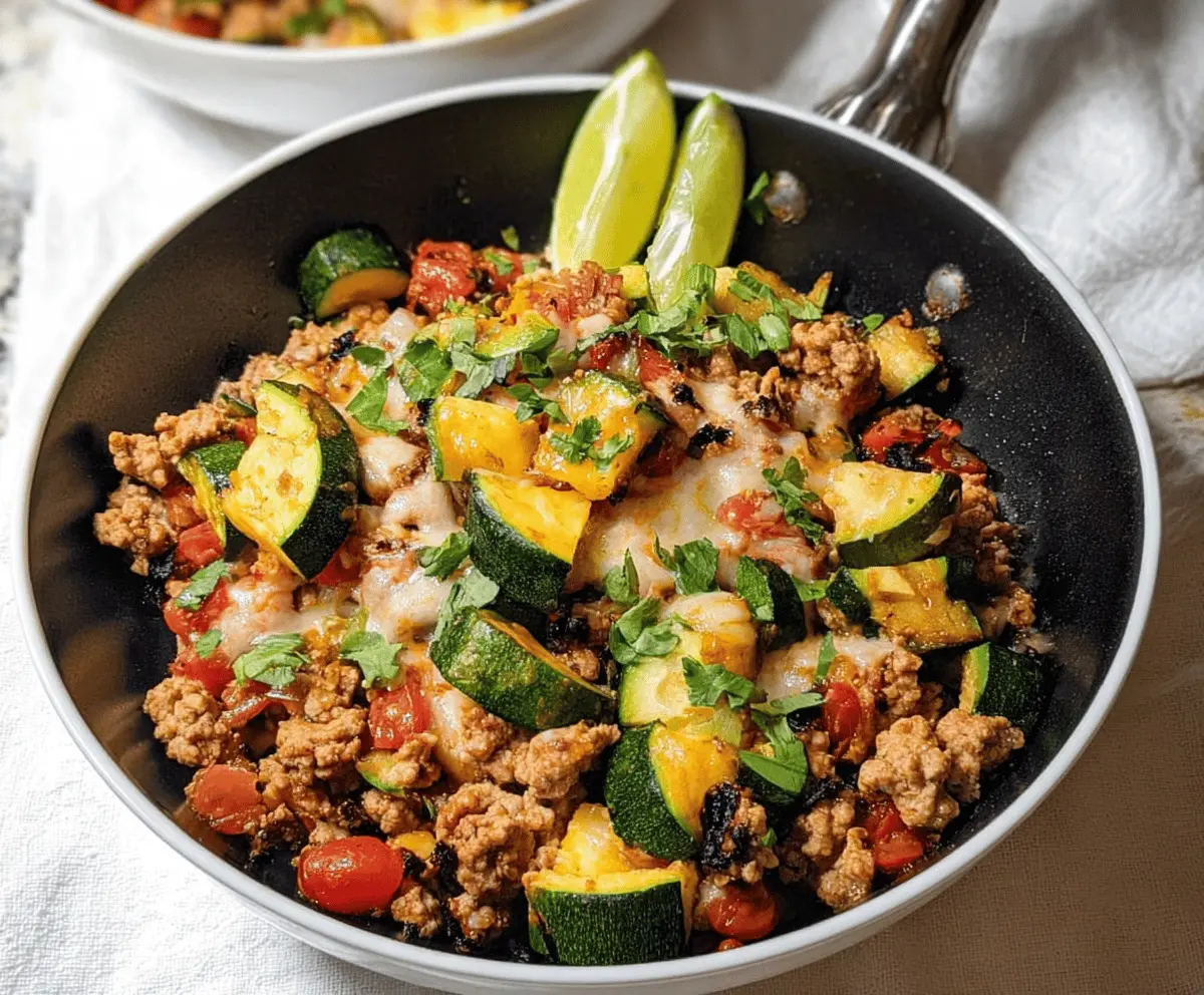 Easy Ground Turkey and Zucchini Skillet Meal
