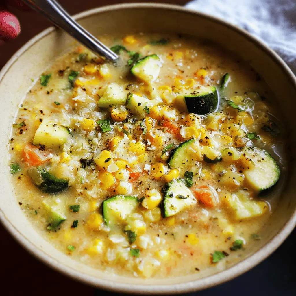 Creamy Summer Corn and Zucchini Chowder Recipe