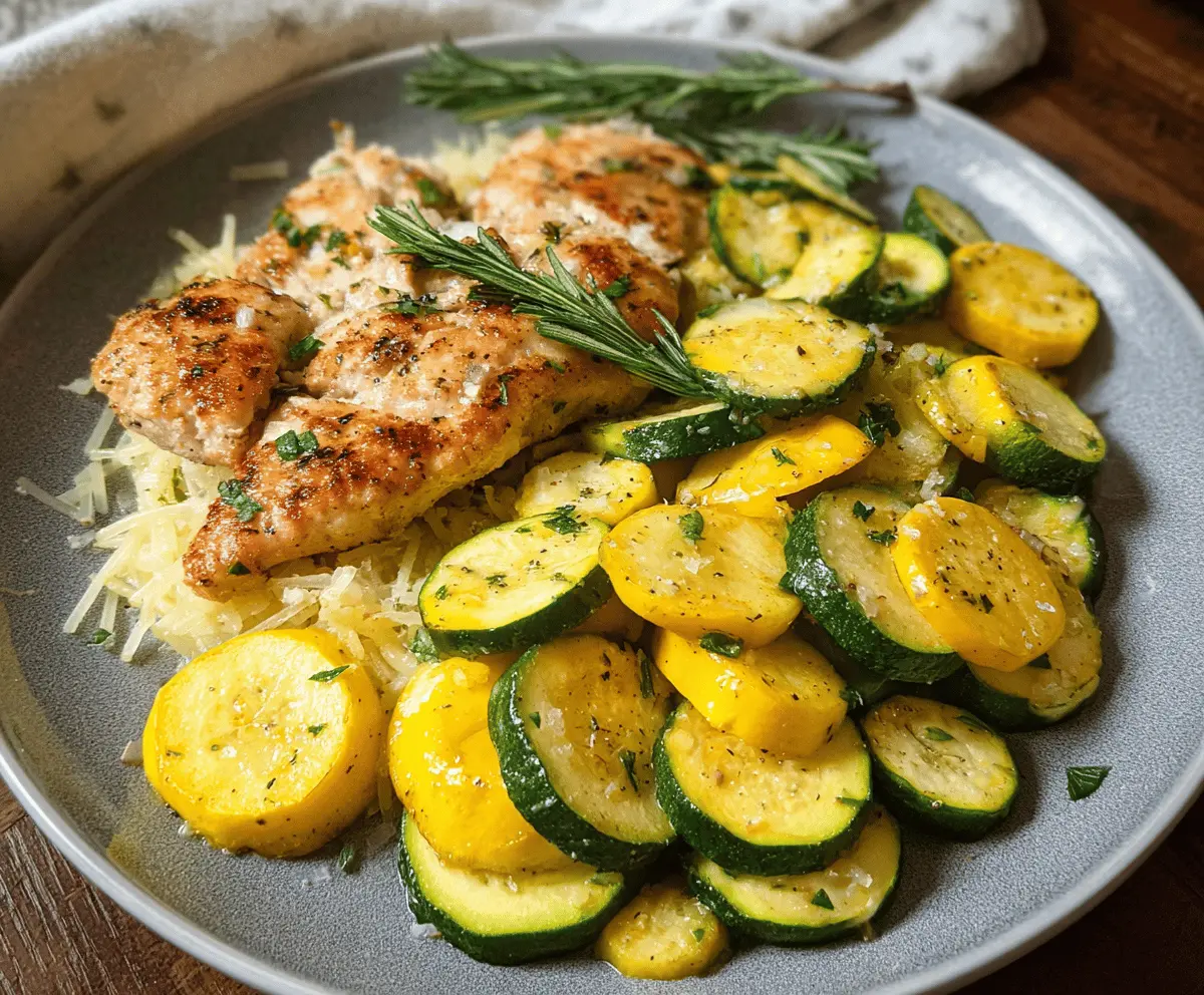Easy Healthy Chicken Breast with Zucchini and Squash