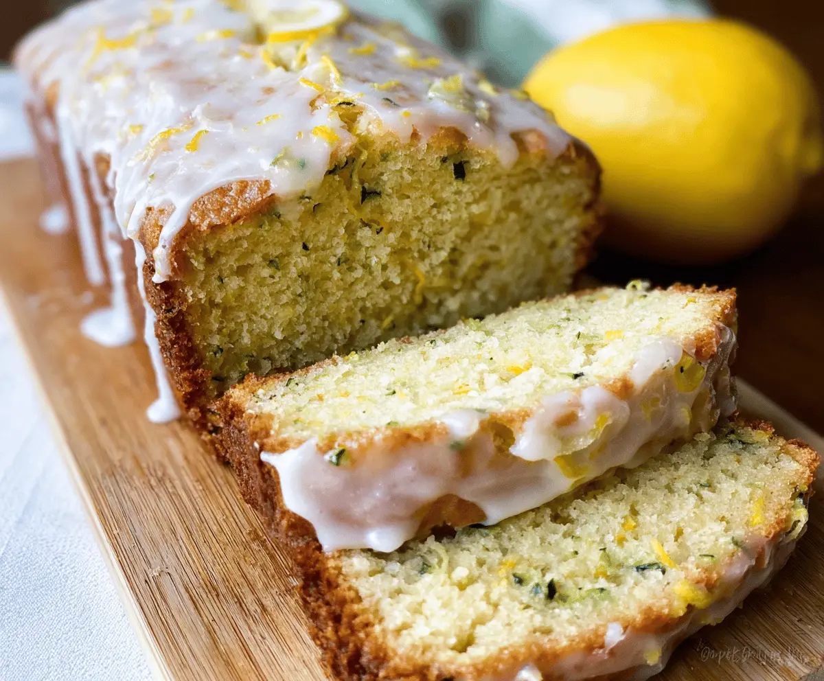Moist Lemon Zucchini Bread Recipe