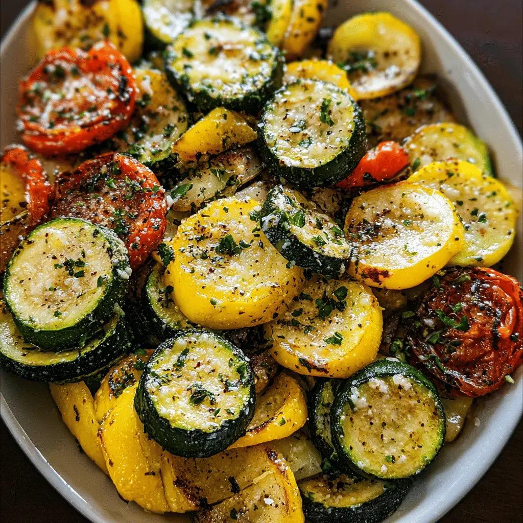 Garlic Parmesan Zucchini and Squash Recipe