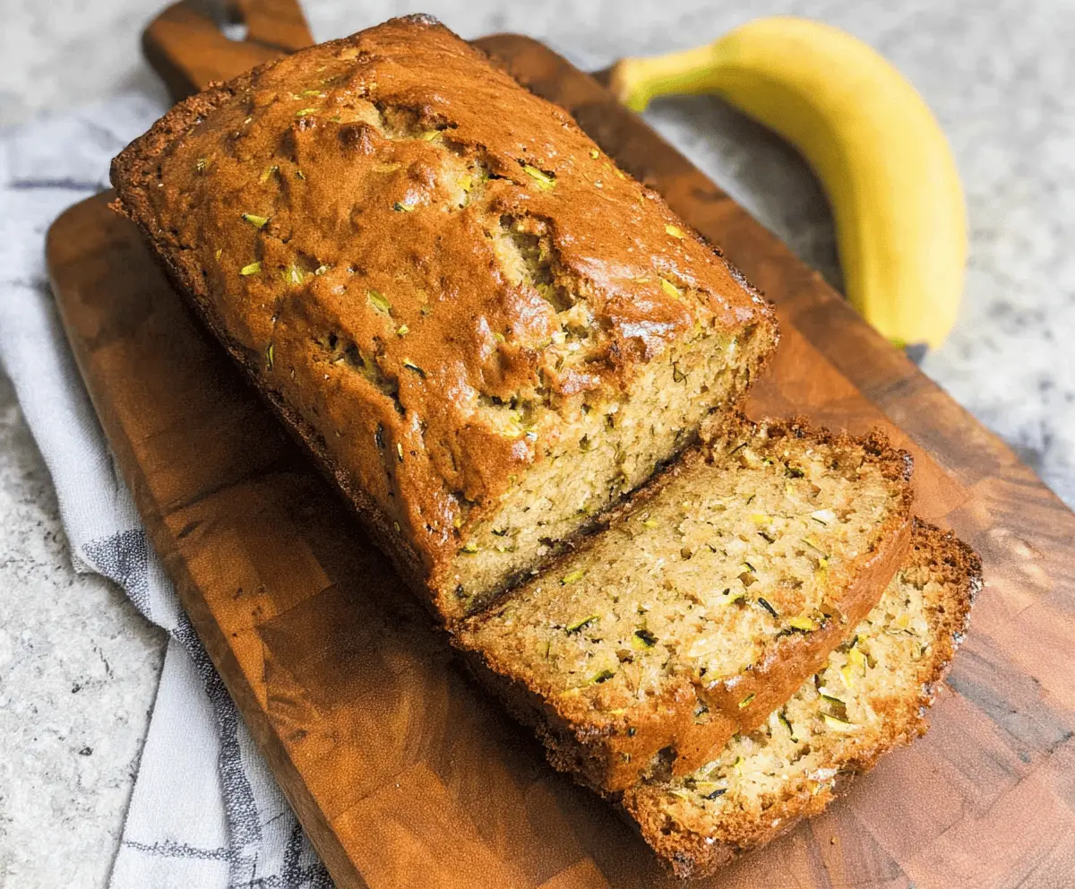 Moist Zucchini Banana Bread Recipe